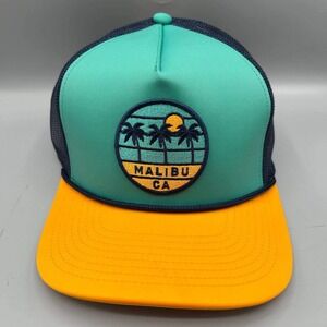 Malibu California Trucker Hat Men Embroidered The Game Snap Back Cap New
